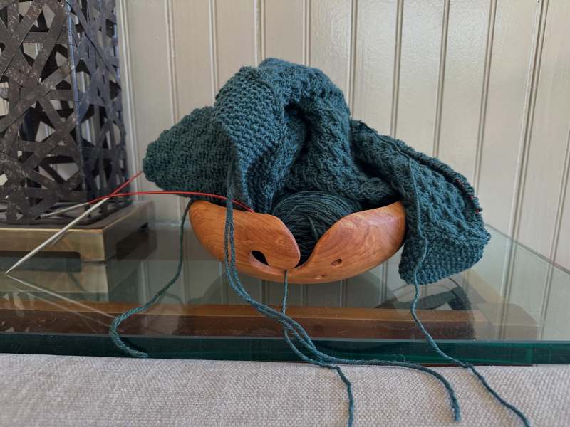 my first attempt at a yarn bowl for a very talented knitter!